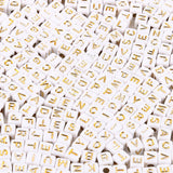 5mm Mixed Square Letter Acrylic Alphabet Cube Beads Jewelry Making DIY