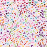 5mm Mixed Square Letter Acrylic Alphabet Cube Beads Jewelry Making DIY