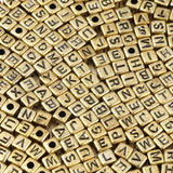 5mm Mixed Square Letter Acrylic Alphabet Cube Beads Jewelry Making DIY