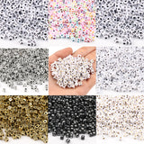 5mm Mixed Square Letter Acrylic Alphabet Cube Beads Jewelry Making DIY