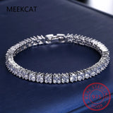 5mm Moissanite Tennis Bracelet 925 Sterling Silver Wedding Bangle