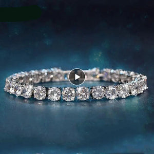 5mm Moissanite Tennis Bracelet 925 Sterling Silver Wedding Sparkle Bangle