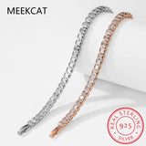5mm Moissanite Tennis Bracelet 925 Silver Wedding Sparkles Lab Diamond Bangle