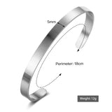 Personalized Stainless Steel ID Bangle Bracelet for Women