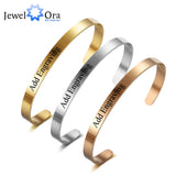 Personalized Stainless Steel ID Bangle Bracelet for Women