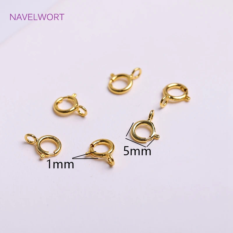 Sterling Silver Round Clasp Hooks for Jewelry Making