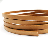 5mm Tan Flat Leather Cord Cowhide Strip 5mmx2mm 2mm Thick