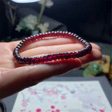 5mm Wine Red Garnet Bracelet - Healing Love Gift Crystal Beads