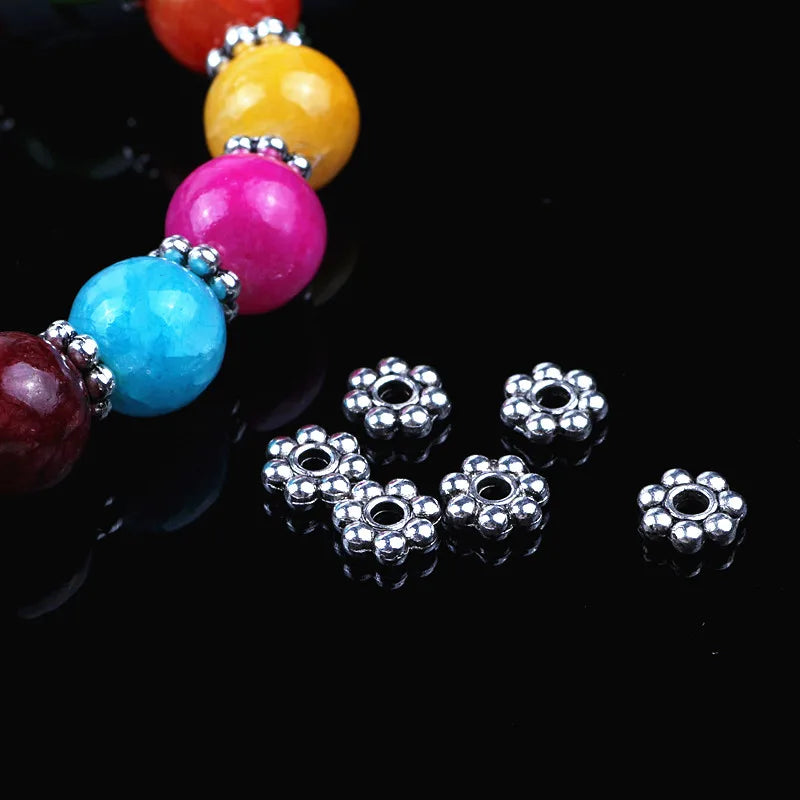 5mm Zinc Alloy Daisy Flower Spacer Beads 500pcs/lot