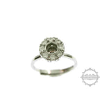 5mm Round Prong Bezel CZ Stone 925 Sterling Silver Adjustable Ring Settings