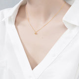 18K Plated Real Sterling Silver Polished Round Lucky Ball Pendant Necklace