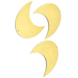 Raw Brass Crescent Moon Charm Necklace (Nickel and Lead Free)