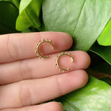 5pairs/lot Rivet Lightning Earrings Brass Cuffs Jewelry