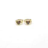 5pairs CZ Heart Clip-On Earring Cuff Anniversary Gift