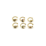 5pairs CZ Heart Clip-On Earring Cuff Anniversary Gift