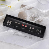 5pairs S925 Silver Stud Earrings Set Star Moon Tassel Jewelry