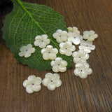 5pc 20mm Carved Mother Of Pearl Flower Plum Blossom Loose Beads