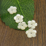 5pc 20mm Carved Mother Of Pearl Flower Plum Blossom Loose Beads