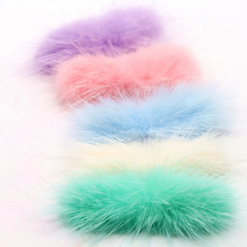 40pcs Mink Pom Poms Soft Pompon DIY Hair Accessories Decor Clothing Hats