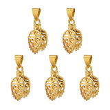 5pc Brass Ice Pick and Pinch Bails Golden 24mm For Jewelry Making