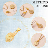 5pc Brass Ice Pick and Pinch Bails Golden 24mm For Jewelry Making