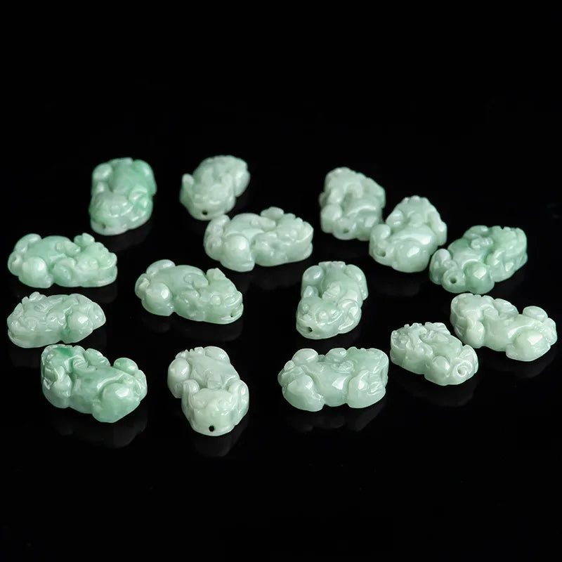 5pc Burmese Jade Pixiu DIY Bracelet Pendant for Women