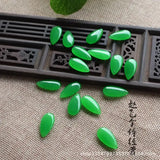 5pc Green Jade Water Drop Pendant Necklace DIY Men Lucky Amulet