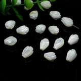 5pc Flower Shell Beads Carved Pearl Shell Loose Bead DIY Findings