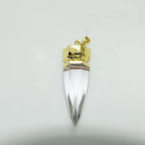 5pc Clear Crystal Quartz Arrow Pendant for Necklace Gem Stone Charm