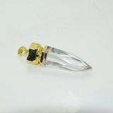 5pc Clear Crystal Quartz Arrow Pendant for Necklace Gem Stone Charm