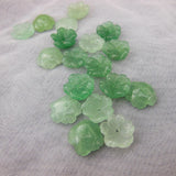 Handcarved Amazonite Flower Gemstone Beads 13mm