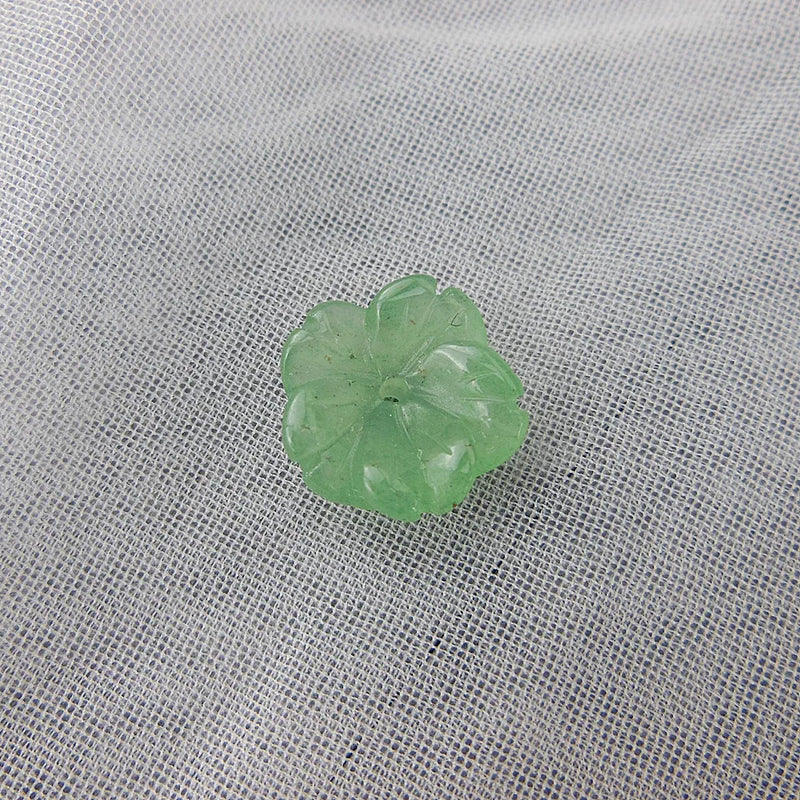 Handcarved Amazonite Flower Gemstone Beads 13mm