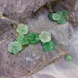Handcarved Amazonite Flower Gemstone Beads 13mm