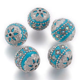 5pc Round Beads with Metal Findings Golden Plated for DIY Jewelry