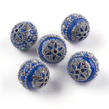 5pc Round Beads with Metal Findings Golden Plated for DIY Jewelry