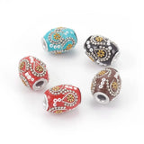 5pc Beads Metal Findings Resin Cabochons Plated Oval DIY Jewelry
