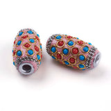 5pc Beads Metal Findings Resin Cabochons Plated Oval DIY Jewelry