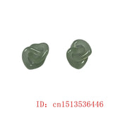 Vintage Jade Double Ring Pendant Heart-shaped Necklace