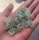Vintage Jade Double Ring Pendant Heart-shaped Necklace