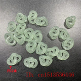 Vintage Jade Double Ring Pendant Heart-shaped Necklace