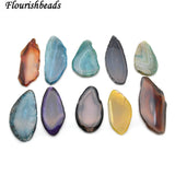 5pc Natural Agate Stone Slab Pendant for Jewelry Making