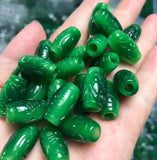 Natural Green Jade Beads DIY Bracelet Bangle Charm Jadeite Jewellery