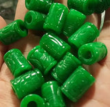 Natural Green Jade Beads DIY Bracelet Bangle Charm Jadeite Jewellery