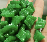 5pc Natural A Green Jade Butterfly Beads DIY Bracelet Bangle Charm