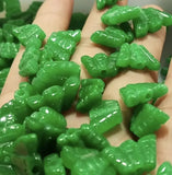 5pc Natural A Green Jade Butterfly Beads DIY Bracelet Bangle Charm