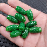 5pc Green Jade Money Beads Bracelet Bangle Charm Jadeite Jewellery