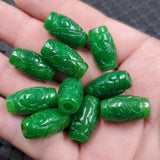 5pc Green Jade Money Beads Bracelet Bangle Charm Jadeite Jewellery