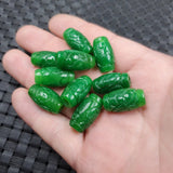 5pc Green Jade Money Beads Bracelet Bangle Charm Jadeite Jewellery
