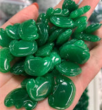 5pc Natural A Green Jade Ruyi Beads DIY Bracelet Bangle Charm Jewellery
