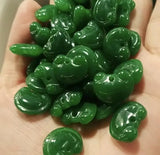 5pc Natural A Green Jade Ruyi Beads DIY Bracelet Bangle Charm Jewellery